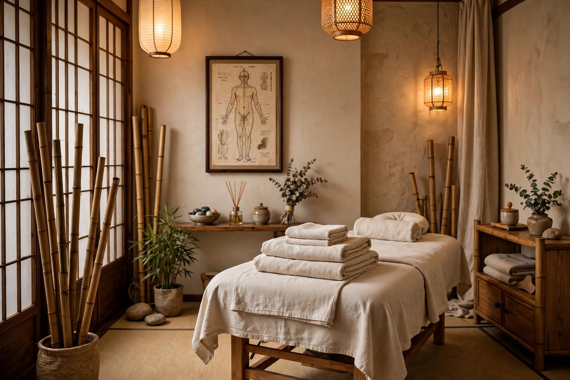 Traditional Chinese medicine therapy room